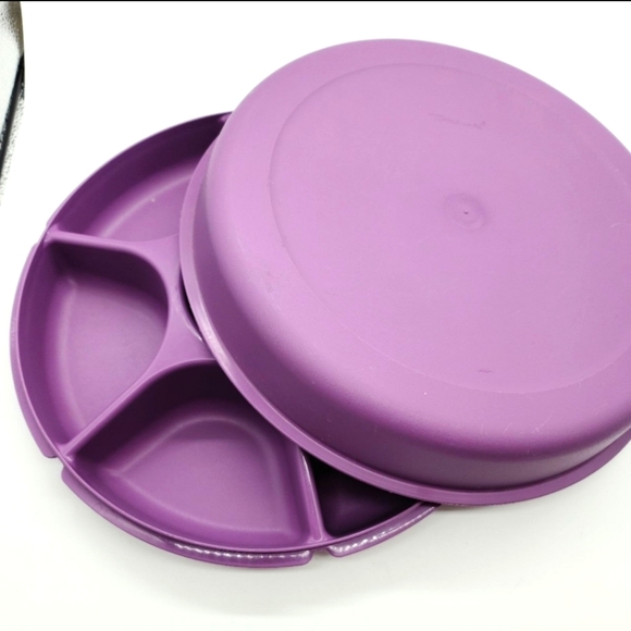Tupperware Dining Vintage Tupperware Purple Chip Dip Snack Serving Tray With Lid Poshmark
